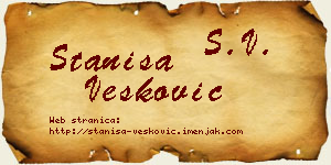 Staniša Vesković vizit kartica